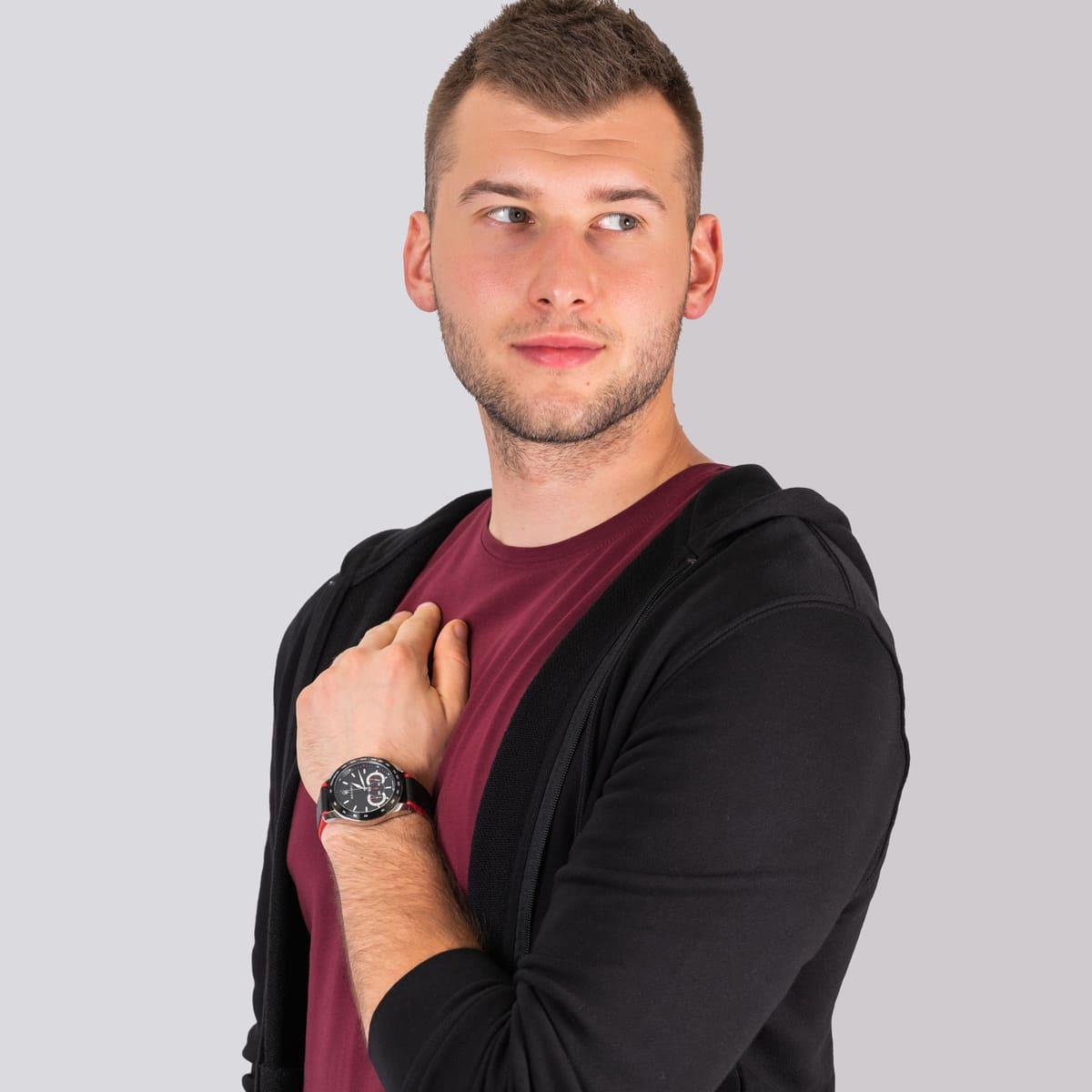 Maserati Traguardo Black Dial Black Leather Strap Men's Watch Maserati Traguardo Black Dial Black Leather Strap Men's Watch